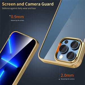 <span class=keywords><strong>Coque</strong></span> de téléphone portable rigide avec cadre galvanisé pour <span class=keywords><strong>iPhone</strong></span> 15 6.1 pouces 14 Plus 13 <span class=keywords><strong>11</strong></span> 12 Pro Max <span class=keywords><strong>coque</strong></span> <span class=keywords><strong>transparente</strong></span> mince - Product Image 3