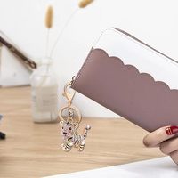Porte-clés Tigre Doré 3D Scintillant avec Strass, Petit Porte-clés Tigre pour Hommes, Femmes, Clés de Voiture, Sac