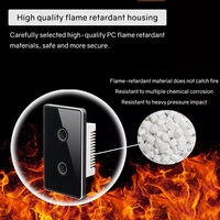 Tuya TYSH Us luxe rainure panneau cadre en aluminium 220V WiFi télécommande intelligente interrupteurs muraux