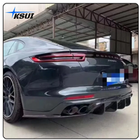 Ventes directes d'usine KSUI - Kit carrosserie Panamera 971 amélioré en fibre de carbone avec finition polie, diffuseur arrière, lèvre de pare-chocs arrière