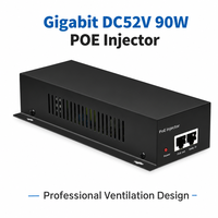 Injecteur PoE++ Gigabit haute puissance 90W (Af/At/Bt) Alimentation PoE pour caméra IP AP