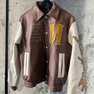 Heren Punk Streetwear Letterman Bomberjack Usa Gratis Belastingen Stud Geborduurde Stof Herfst Seizoen - Product Image 1