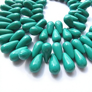 Pierre précieuse turquoise naturelle en forme de goutte d'eau, qualité supérieure, couleur verte, pierre semi-précieuse pour la fabrication de bijoux, fournisseur Gopika - Product Image 3
