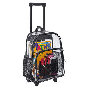 <span class=keywords><strong>Mochila</strong></span> de PVC transparente rodante de seguridad resistente al frío <span class=keywords><strong>con</strong></span> <span class=keywords><strong>ruedas</strong></span> <span class=keywords><strong>mochila</strong></span> transparente - Product Image 1