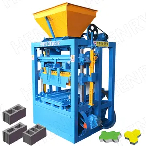 QT4-24 Strong vibration big capacity concrete hollow and solid and paver and curbstone block making machine in Grenada