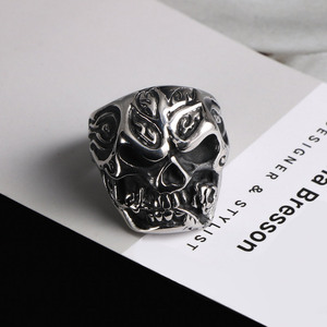 Men's Titanium Steel <b>Skull</b> <b>Ring</b> SA827 Skeleton Design Gift Jewelry - Product Image 4