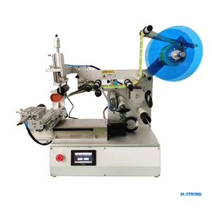 Machine d'étiquetage double face à arc pour bouteilles rondes, carrées, coniques et gobelets, autocollante, haute précision, pour vin et gel douche, fournie directement par l'usine - Product Image 1