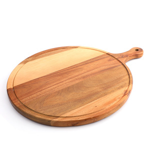 Molde Redondo de Madera para Pizza con Asa, 2 cm de Grosor, 1250 g, para Uso Doméstico - Product Image 2