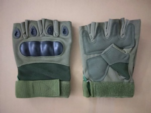 Nylon Fingerless Heavy Duty <strong>Knuckle</strong> Protection <strong>Gloves</strong> for Outdoor Training Motorcycle Cycling Use - Product Image 5