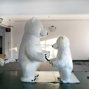 <span class=keywords><strong>3</strong></span> metri lungo pelliccia che cammina gigante gonfiabile orso polare mascotte Costume gonfiabile Masha gonfiabile e Costume gonfiabile orso per il partito - Product Image 5
