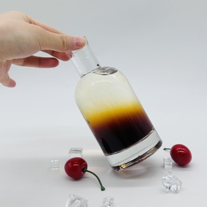 ขวดแก้วขายส่ง 50 มล. 100 มล. 200 มล. 500 มล. 700 มล. 750 มล. 1000 มล. ขวดแก้วทรงกลมเปล่าสำหรับวิสกี้ วอดก้า และช็อต - Product Image 4