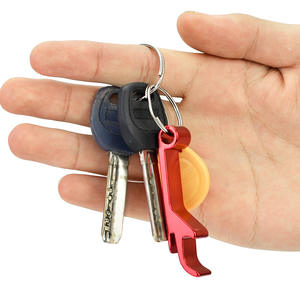 Porte-clés ouvre-bouteille en alliage d'aluminium avec anneau porte-clés |   Portable et durable |   6 couleurs pour cadeaux promotionnels - Product Image 5