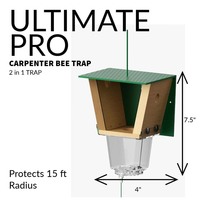 Les pièges à abeilles conviennent à une utilisation en extérieur. Ils présentent une grande ruche extérieure transparente et une porte à ressort. Dimensions (Ensemble de 2 pièces)