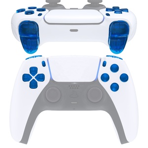 EXtremeRate Accesorios para Juegos, Kit de Botones Transparentes Azules R2R1 L2L1, Juego Completo de Gatillos para Reparación de Controles de Playstation5 PS5 - Product Image 2