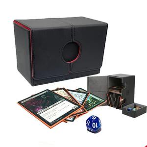 Kotak penyimpanan kartu, kustom 160 + kartu perisai naga kapasitas tinggi Pu kotak penyimpanan kartu Tarot - Product Image 3