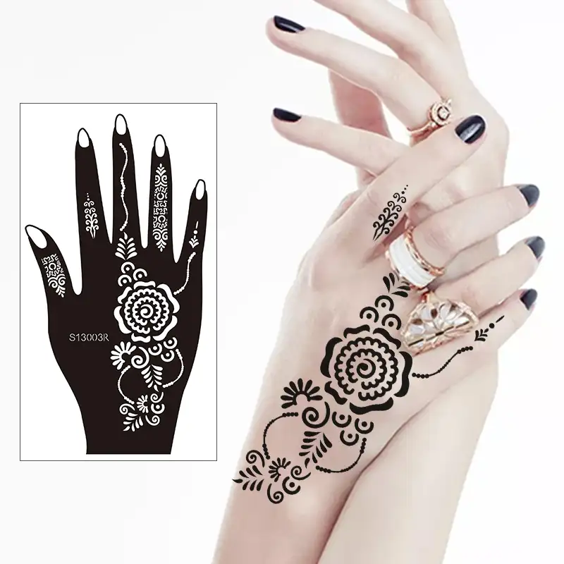 Fabrik versorgung heißer verkauf neue design henna tattoo schablone für hand design körper kunst malerei