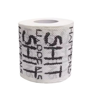 مرحاض قذر مضحك إبداعي مطبوع باللون الأبيض anأنت ناعم للاستعمال مرة واحدة مخصص لصديق عائلة لوازم تزيين الحفلات - Product Image 3