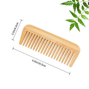 Pettine Ecologico a Denti Larghi in Legno di Bambù Biodegradabile Personalizzato Economico all'Ingrosso per Uso Domestico - Product Image 3