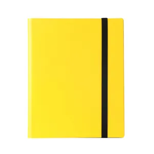 PP Yellow Matte Trading Card Binders With 9-Pocket Pages For Yugioh MTG Board Games Card Binder