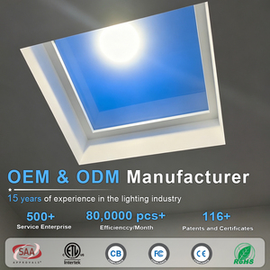 Coelux - Panel de Luz LED Inteligente para Techo, Simulación de <span class=keywords><strong>Tragaluz</strong></span> Artificial, Luz Solar Azul Cielo, Compatible <span class=keywords><strong>con</strong></span> Tuya, para Interiores - Product Image 1