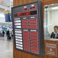 Pantalla LED Personalizada para Mostrar el Tipo de Cambio de Moneda Digital