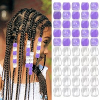 Lot de 45 perles pour cheveux en gros par sac, accessoires de décoration pour tresses synthétiques, bijoux pour tresses, perles pour dreadlocks