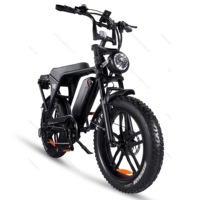Vélo électrique à pneus larges FLM V8 20 pouces, 48V 250W/750W/1000W, frein hydraulique, pour adultes, entrepôt étranger