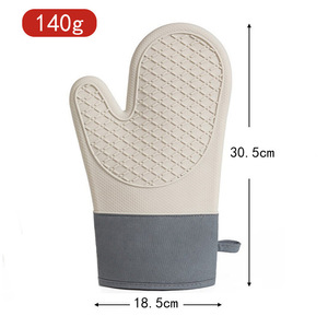 <span class=keywords><strong>Gants</strong></span> en silicone épais en coton double couche, isolants thermiques, pour micro-ondes et cuisson, avec deux doigts libres, compatibles lave-vaisselle - Product Image 5
