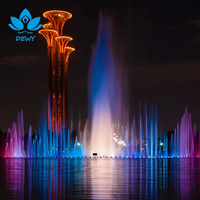 Fontaine d'eau dansante en acier inoxydable avec jets LED RGB et éclairage synchronisé pour Plazaozzles – Plus de 20 ans d'expérience