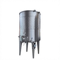 Cuve de fermentation de vin en acier inoxydable à capacité personnalisée pour usage en cave vinicole avec chemise de refroidissement par glycol 3000L/5000L