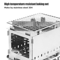 HOMFUL – grille de jardin extérieure, hauteur efficace réglable, barbecue pliable et Portable