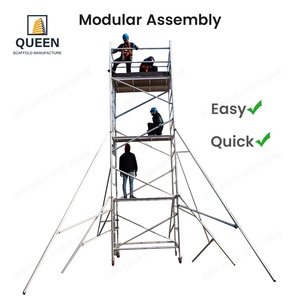 LINYIQUEEN Sistema di <span class=keywords><strong>Ponteggio</strong></span> Mobile in Alluminio 6062 T6, Torre di <span class=keywords><strong>Ponteggio</strong></span> da 4m, 6m, 8m, 10m, 12m - Product Image 3