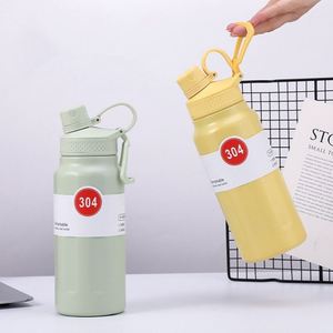 Thermos portable en acier inoxydable 750 ml 950 ml, bouteille isotherme à double paroi pour les voyages et les sports - Product Image 1