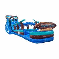 Tobogán Acuático Inflable de PVC para Uso Comercial, de 22 pies, Doble Carril, Modelo South Beach