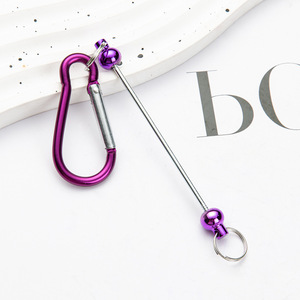 Verschiedene DIY Metall Perlen Bar Schlüssel anhänger mit benutzer definierten Farben Snake <span class=keywords><strong>Hook</strong></span> <span class=keywords><strong>Loop</strong></span> Pen Klauen verschluss Hot Fashion Accessoires - Product Image 6