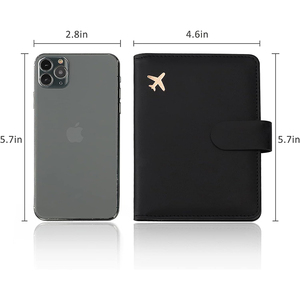 Portafoglio da Viaggio Impermeabile in PU con Porta Passaporto e Porta Carte, Custodia Pratica e Resistente per Documenti di Viaggio - Product Image 6