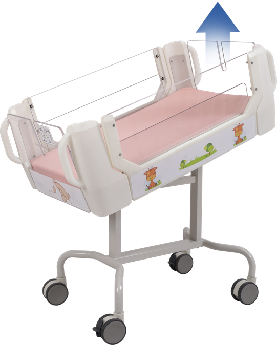 Clear Plastic Hospital Infant Bassinet Blickman 3070P Clear