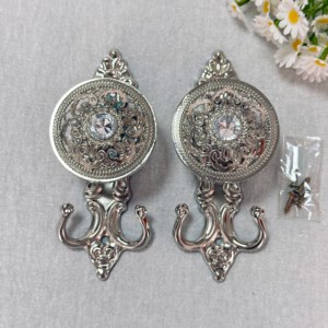 Jp Nhà Máy Trực Tiếp Không Có Cú Đấm Pha Lê Rèm Móc Phong Cách Châu Âu Tường Móc Thiệt Hại Miễn Phí Trang Trí Nhà Treo Giải Pháp - Product Image 5