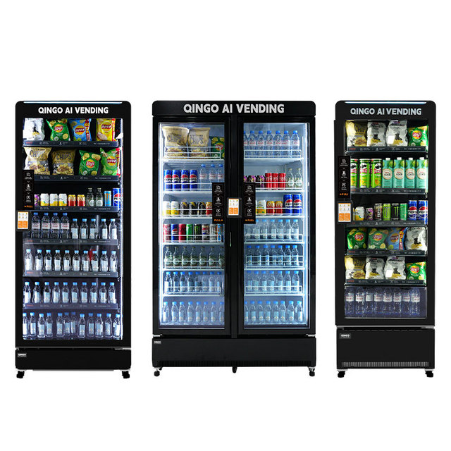 Qingo OEM/ODM Smart AI Touchscreen Vending Machine with SDK Credit Card & QR Code Payments Smart Cooler