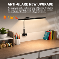 Lampe de bureau LED contemporaine 95CRI en métal, écologique, avec tube flexible AC, hauteur réglable, gradation tactile/contrôle des couleurs, protection des yeux