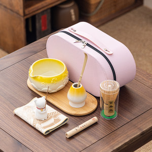 Juego de Tazón de Matcha Japonés Tradicional Ecológico y Batidor de Bambú - Vajilla de Porcelana para Ceremonia del Té y Uso en Cafeterías - Product Image 4