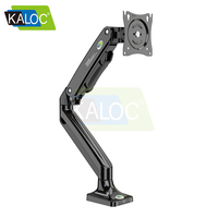 Support de bureau pour écran LCD d'ordinateur KALOC, entièrement réglable, en aluminium, avec bras à ressort