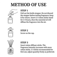 Diffuseur de parfum en roseaux au thé blanc et aux agrumes 200ml, senteur florale boisée avec jasmin, vanille et musc pour la maison