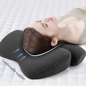 Подушка из пены с эффектом памяти для защиты шеи и поддержки шейного отдела позвоночника, с обратной арочной формой, для использования на кровати - Product Image 3