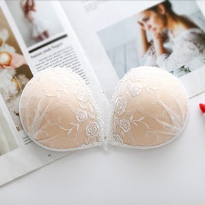 Recién llegado, sujetador Invisible sin tirantes de silicona bordado rosa, pegatina Sexy en el <span class=keywords><strong>pecho</strong></span> para boda, accesorios íntimos - Product Image 4