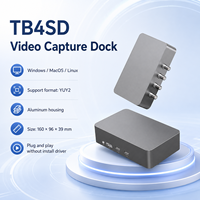 Carte de capture vidéo SDI quadri-canal TBT3/Station d'accueil USB4 4K*60Hz avec sortie en boucle DP 1080P60 4CH UVC Plug&Play pour Win/Mac/Linux