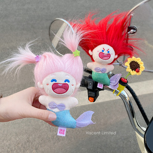 Poupée décorative en peluche sirène de dessin animé pour véhicule électrique, décoration intérieure de <span class=keywords><strong>moto</strong></span>/voiture alimentée par batterie - Product Image 4