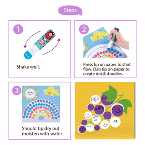 Không độc hại Dot đánh dấu trẻ em DIY thoa vẽ có thể giặt Dot sơn 12 màu sắc nghệ thuật và thủ công mỹ nghệ Kit cho trẻ em - Product Image 5