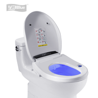 Siège de toilette intelligent chauffant avec bidet intégré et lumière nocturne automatique à prix abordable