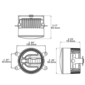 LED sương mù/lái xe đèn Tuff cộng với <span class=keywords><strong>DRL</strong></span> <span class=keywords><strong>90mm</strong></span> Xe Offroad ban ngày chạy máy chiếu xe máy LED sương mù ánh sáng - Product Image 2
